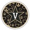 Vanderbilt Decal (Peace Love Star V Decal (4''), 4 in) view 1