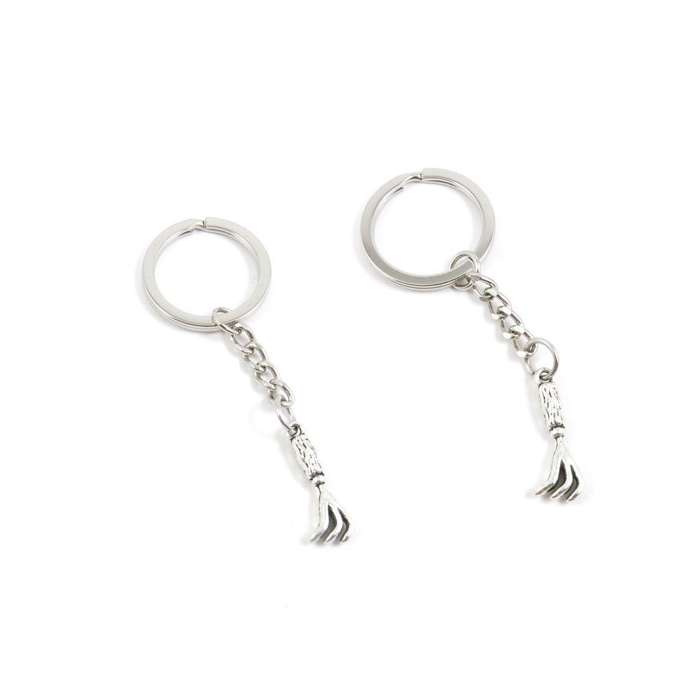 50 Pieces Keychain Keyring Door Car Key Chain Ring Tag Charms Supply O3QM8V Scratcher