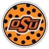 Oklahoma State Decal (ORG Polka DOT OSU Decal (4''), 4 in) view 1