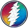 Dye the Sky Grateful Dead Rainbow Lightning Bolt - Window Sticker/Decal (5" Circular) view 1
