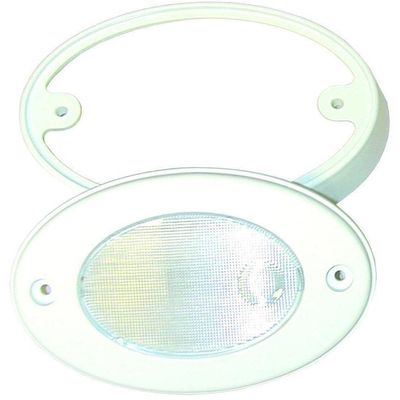 T. H. Marine Supply White Oval Boat Courtesy Light with Mount Boat Utility Light