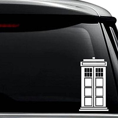 Tardis Call Box Dr Who Decal Sticker For Use On Laptop, Helmet, Car, Truck, Motorcycle, Windows, Bumper, Wall, and Decor Size- [8 inch] / [20 cm] Tall / Color- Gloss Black