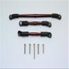 GPM For Traxxas TRX-4 Trail Defender Crawler Upgrade Parts Aluminum Front Adjustable Steering Link & Suspension Link - 3Pcs Set Brown view 1