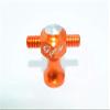 GPM For Traxxas TRX-4 Trail Defender Crawler/HPI Venture FJ Cruiser Upgrade Parts Aluminum Spare Tire Locking - 1Pc Orange view 1