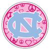 North Carolina Decal (Pink Peace, Heart NC Decal (4''), 4 in) view 1
