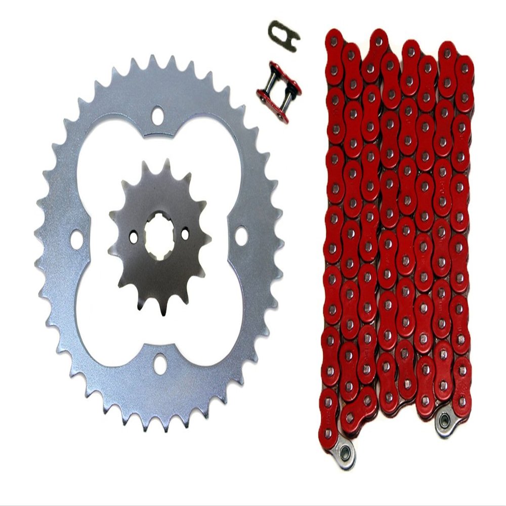 Factory Spec, K15891570520OR86, Red 520x86 O-Ring Drive Chain & 13/38 Sprockets for Honda TRX300EX & TRX300X