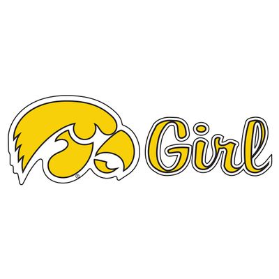 Iowa Decal (GOLD HAWKEYE GIRL DECAL (4''6''), 6 in)