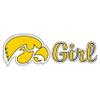 Iowa Decal (GOLD HAWKEYE GIRL DECAL (4''6''), 6 in) view 1