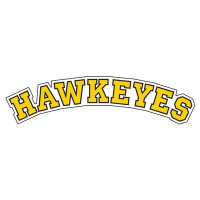 Iowa Decal (HAWKEYES DECAL (4''6''), 4 in)