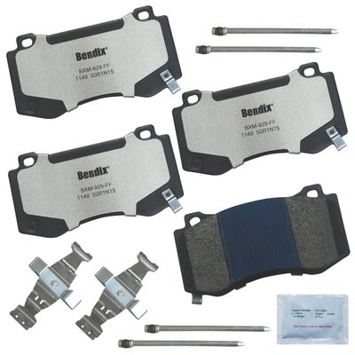 Bendix Fleet Metlok MKD1149FM Semi-Metallic Front Brake Pads for Select Models Chrysler 300, Dodge Challenger, Charger, Magnum, Jeep Grand Cherokee