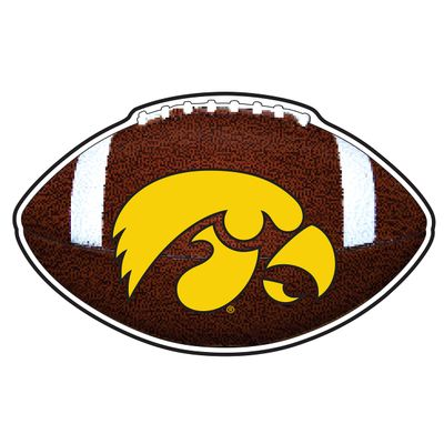 Iowa Decal (HAWKEYE FOOTBALL DECAL (4''6''), 4 in)