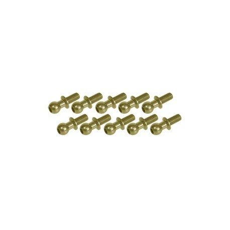 7075 Aluminum 4.8MM Ball Stud L=6 (10 pcs) - Teflon Coated / 3Racing / 3RAC-BS4806/TE