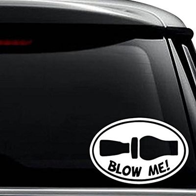 Blow Me Duck Call Hunting Decal Sticker For Use On Laptop, Helmet, Car, Truck, Motorcycle, Windows, Bumper, Wall, and Decor Size- [10 inch] / [25 cm] Wide / Color- Gloss Black