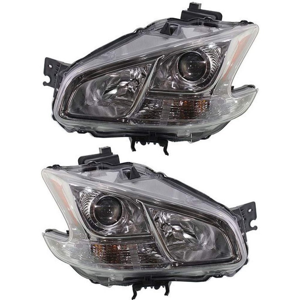 For Nissan Maxima 2009 10 11 12 2013 Headlight | 3.5 S Model 2012-2013 | w/Limited Edition Package | Pair Driver and Passenger Side | HID Type | NI2502186 | NI2503186 | 26060-9N01A | 26010-9N01A