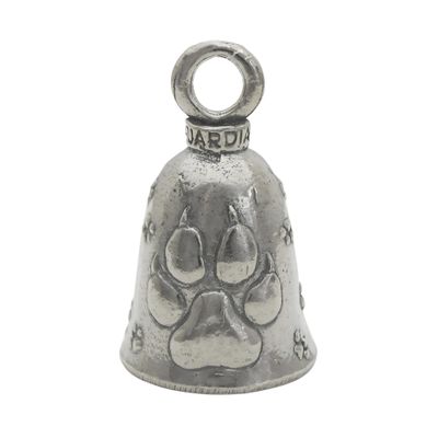 Guardian Bell "Dog Paw Good Luck Bells w/Keyring & Black Velvet Gift Bag | Motorcycle Bell | Hiking Bear Warning | Lead-Free Pewter | Good Luck Gift to Friends & Family | Bike Bell | Made in USA