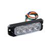 Astra Depot Surface Mount 20W 4-LED Emergency Warning SYNC Strobe Light Head Car Truck 12V-24V (1pc, White & Amber) view 1