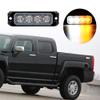 Astra Depot Surface Mount 20W 4-LED Emergency Warning SYNC Strobe Light Head Car Truck 12V-24V (1pc, White & Amber) view 2