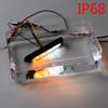Astra Depot Surface Mount 20W 4-LED Emergency Warning SYNC Strobe Light Head Car Truck 12V-24V (1pc, White & Amber) view 4