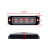 Anzio 4 LED Warning Light 20W LED Work Light Ultra-thin 11 Mode Car Emergence Strobe Light Bar(Amber color 1X) view 3