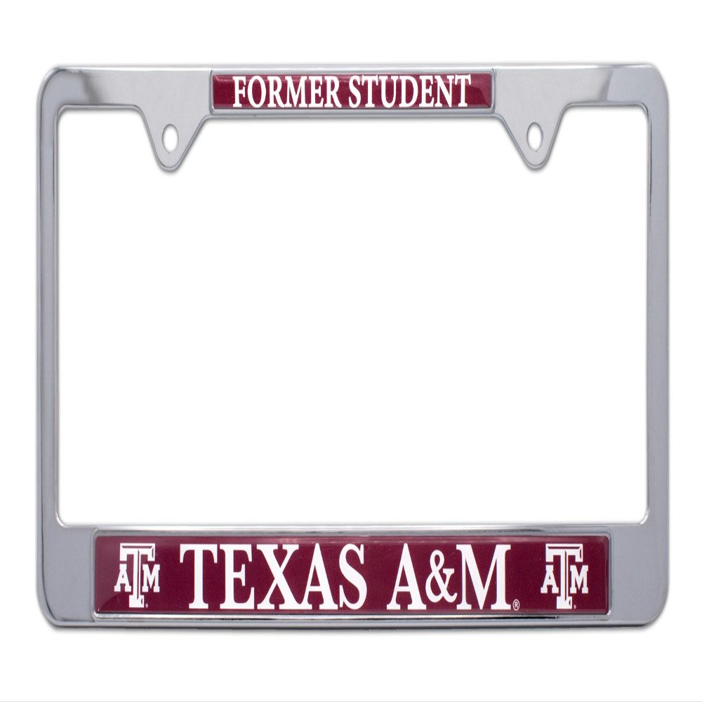 Elektroplate Texas A&M Aggies Former Student License Plate Frame Chrome