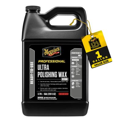 Meguiar's Professional Ultra Polishing Wax D16601 - Premium Scratch Removal, Car Polish, and Car Wax in One - One-Step Cleaner Wax that's Easy to Use - Restores Clarity and Shine, 128 Oz, 1 Gal
