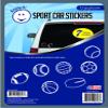 Enjoy It Sport Car Stickers, 7 Pieces, Outdoor Rated Vinyl Sticker Decals (Soccer, Football, Basketball, Hockey, Volleyball, Baseball, Tennis Ball) view 1