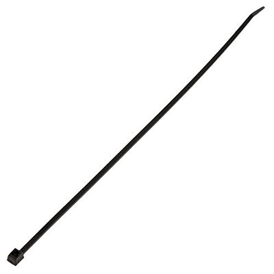 K4 Self Locking Narrow Tie Wrap, 8" Black Nylon Zip Tie. Qty 100 Per Pack