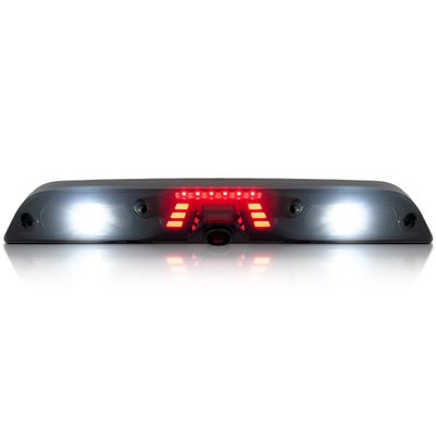 RECON Fits 17-23 Super Duty (F250, F350, F450, F550) 15-25 F150 & 19-25 Ranger Ultra Bright Premium 3rd Brake Light - Fits Models with Cargo Bed Camera - CREE XML LEDs - Smoked Lens