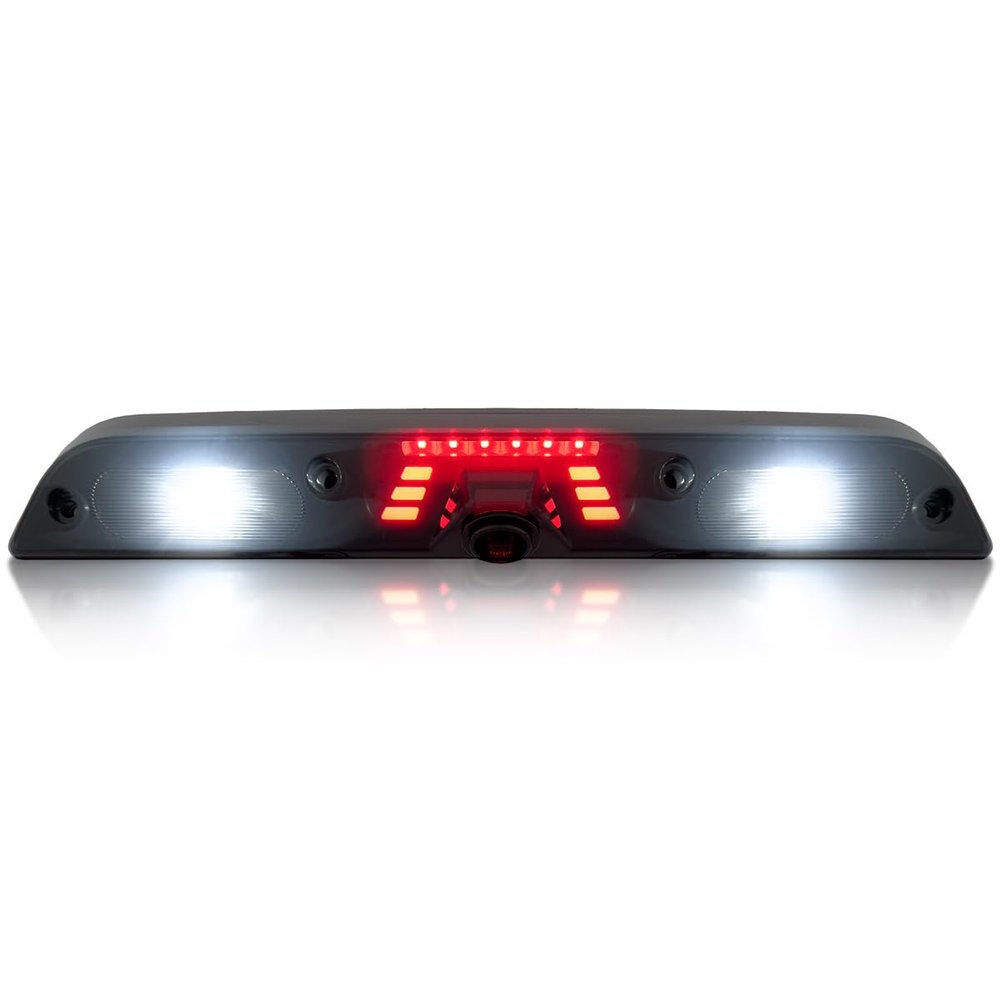 RECON Fits 17-23 Super Duty (F250, F350, F450, F550) 15-25 F150 & 19-25 Ranger Ultra Bright Premium 3rd Brake Light - Fits Models with Cargo Bed Camera - CREE XML LEDs - Smoked Lens