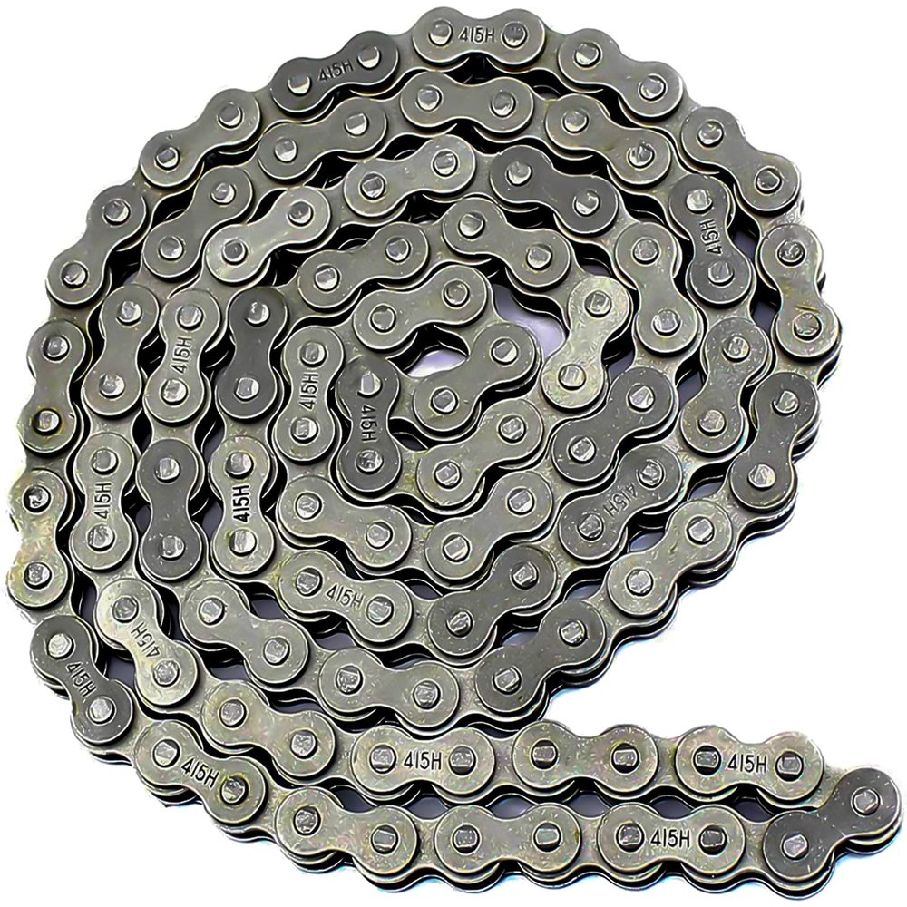 Glenparts 415-110L Chain for 49cc-80cc 2-Stroke Engine Motorized Bicycles, Fits Many Chinese Brands, 56" Length, 1.375" Width, Metal, Single Strand