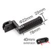MC MOTOPARTS POLE Black CNC 40mm Extension Riser Front Foot Pegs Compatible with XB12R Firebolt 2004+ view 3