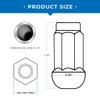 Coyote - Set of 5-12x1.5 Radius Ball Seat OE Original Equipment Lug Wheel Nuts 19mm Hex view 3