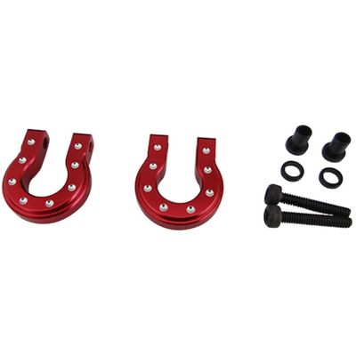 Hot Racing ACC808MR02 Red Aluminum Monster D-Ring Shackles TRX-4 SCX10 SCX10 II