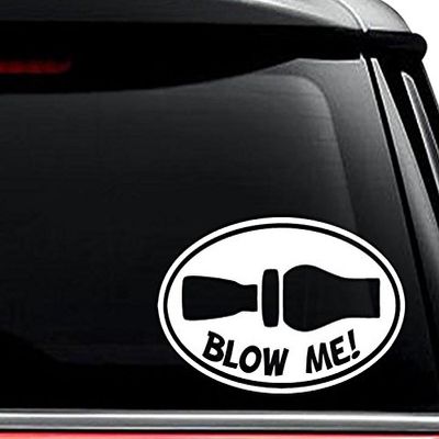 Blow Me Duck Call Hunting Decal Sticker For Use On Laptop, Helmet, Car, Truck, Motorcycle, Windows, Bumper, Wall, and Decor Size- [8 inch] / [20 cm] Wide / Color- Matte Black