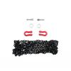 R/C Scale Accessories : Simulation Metal Towing Rings With Chain For 1:10 Crawlers - 1 Set Black view 1