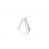 R/C Scale Accessories : Aluminum Simulation Short Step Ladder For 1:10 Crawlers - 1Pc Silver view 1