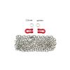 R/C Scale Accessories : Simulation Metal Towing Rings With Chain For 1:10 Crawlers - 1 Set Silver view 1