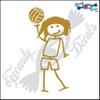 Eyecandy Decals Stick Family Teen Girl Wearing Shorts 4.5" Gold Decal Sticker view 1