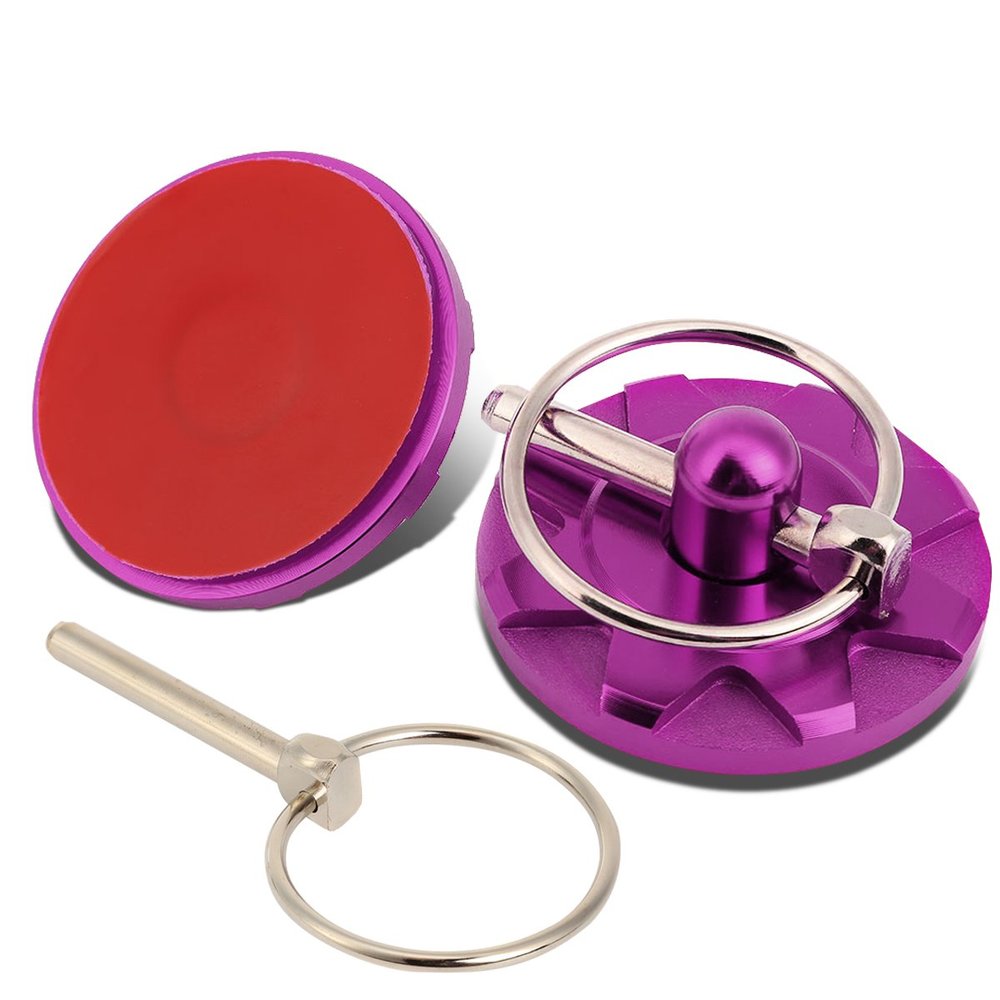 DNA Motoring 2Pack Universal CNC Aluminum Track Racing Hood Pins Lock Latch Kit, Purple, HP-ZTL-9041-PP