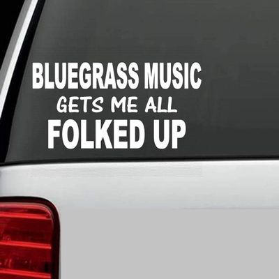 J1017 Bluegrass Music Banjo Fiddle Mandolin Decal Funny Sticker