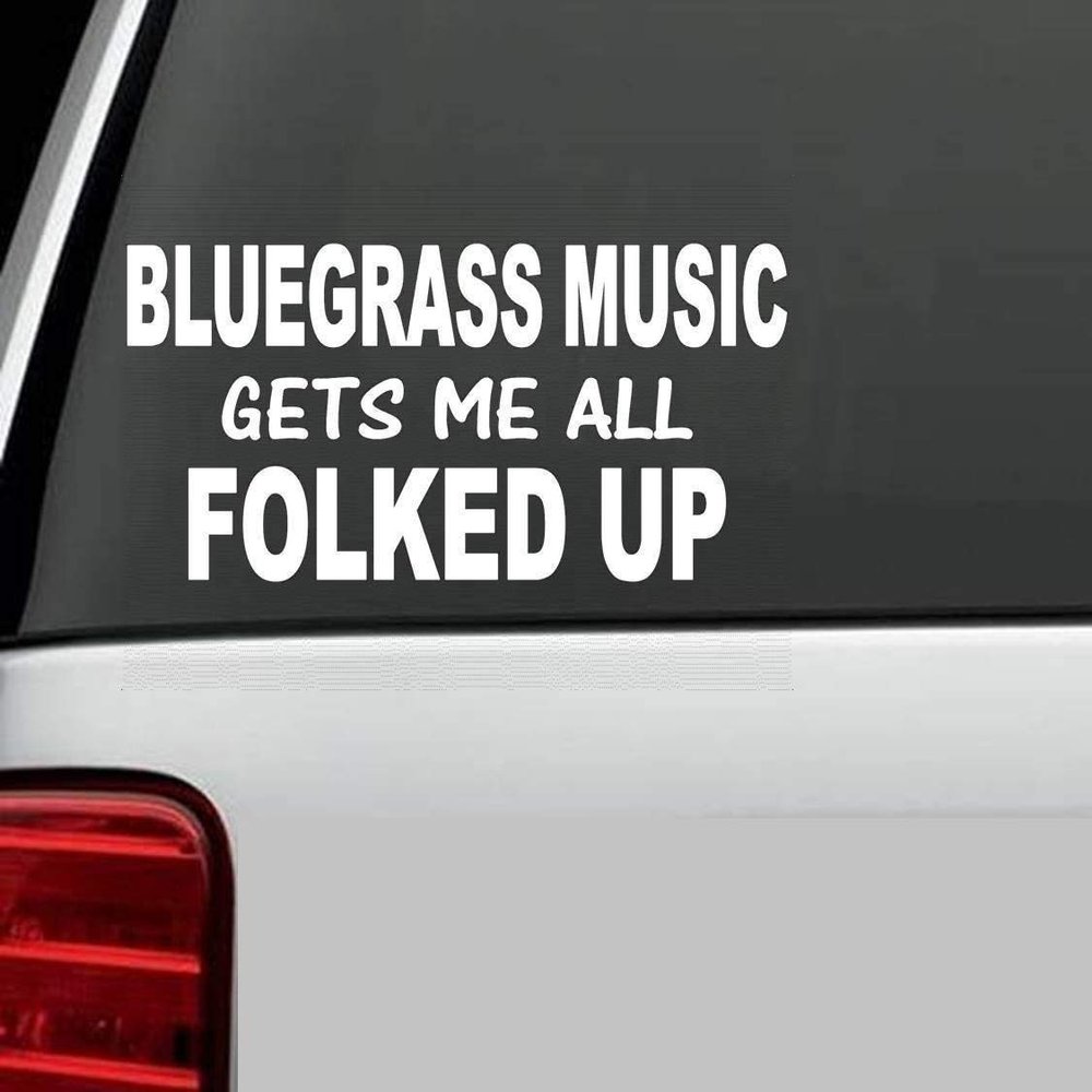 J1017 Bluegrass Music Banjo Fiddle Mandolin Decal Funny Sticker