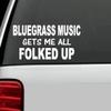 J1017 Bluegrass Music Banjo Fiddle Mandolin Decal Funny Sticker view 1