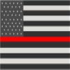 Thin Red Line American Subdued Flag Decal USA Firefighter Vinyl Sticker (RH) VAR view 1