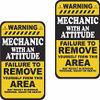 2-3" Mechanic Warning Attitude Decal Set Tools Motorcycle Sticker Tools WS2 view 1