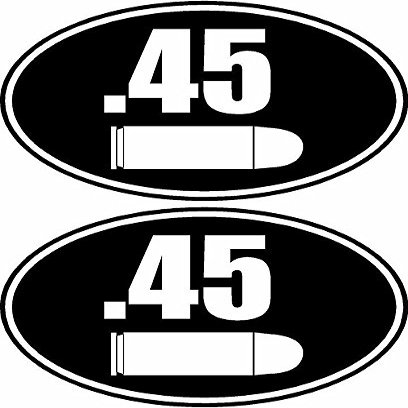 2-3" .45 Cal Ammo Can Decal Set Ammunition Box 1911 45 ACP M1911 Sticker