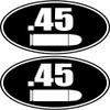 2-3" .45 Cal Ammo Can Decal Set Ammunition Box 1911 45 ACP M1911 Sticker view 1