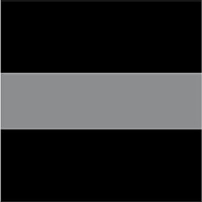 LPF USA 1-6" Black with Thin Silver Line Flag Decal Guard Corrections Sticker R