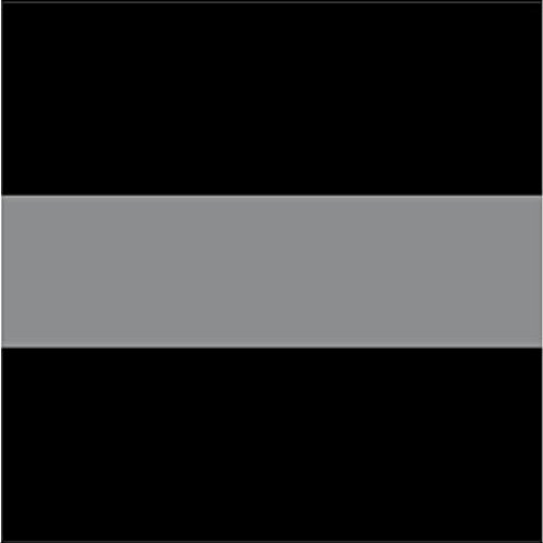 LPF USA 1-6" Black with Thin Silver Line Flag Decal Guard Corrections Sticker R