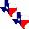 2-4"x4" Texas State Decal Set Flag Star Map Texan TX Car Vinyl Window Sticker view 1