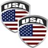 2-4" American US USA Flag United States Shield Decal Badge Window Sticker view 1